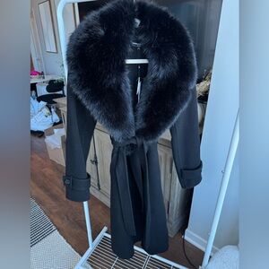Generation Love Black Coat with Removable Faux Fur